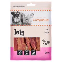 Companion Duck Jerky Stykker af Tørret Andekød 80g